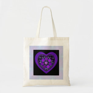 Bolsa Tote Guarda-chuva e corações roxos .7