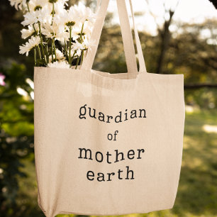 Bolsa Tote Guardião da Terra Mãe Sustentável Ecológico