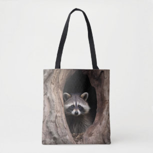 Bolsa Tote Guaxinim na Caverna da Árvore