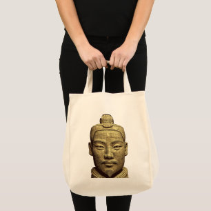 Bolsa Tote Guerreiro de Terracota - Arte Dourada Antiga