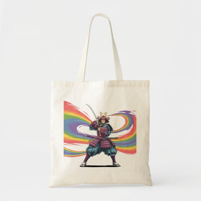 Bolsa Tote Guerreiro do Orgulho LGBTQ+ Samurai guerreiro Tote (Frente)