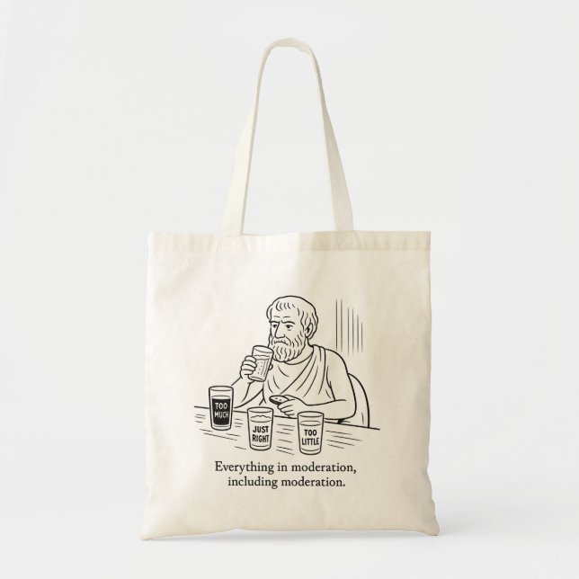 Bolsa Tote Guia de Aristóteles para Moderação (Frente)