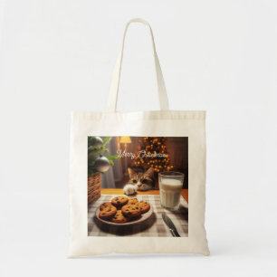 Bolsa Tote Guias de Gato Bonito a Alcançar para o Natal dos B