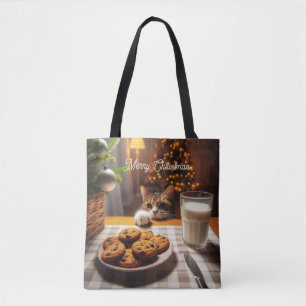 Bolsa Tote Guias de Gato Bonito a Alcançar para o Natal dos B