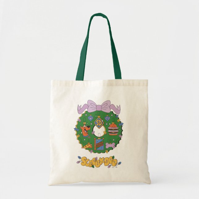 Bolsa Tote Guirlanda Gráfica de Lanches de Feriado do Scooby- (Frente)