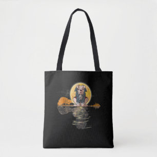 Bolsa Tote Guitar Lake Halloween Assusta O Bulldog Inglês Com