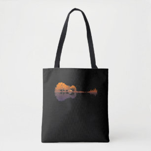 Bolsa Tote Guitar Lake Shadow Love Guitar Gift Music Lovers