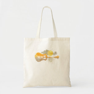 Bolsa Tote Guitar Nature Moon Estilo Retro Guitarrista Acústi