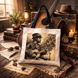 Bolsa Tote Guitarista Steampunk