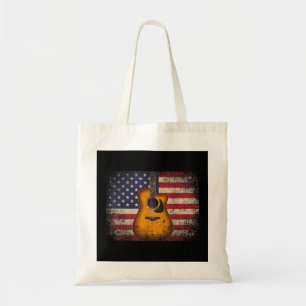 Bolsa Tote Guitarra 4 de julho Gift American Flag USA - Count