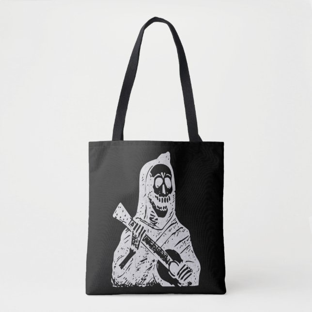 Bolsa Tote Guitarra Calavera Posada (Frente)