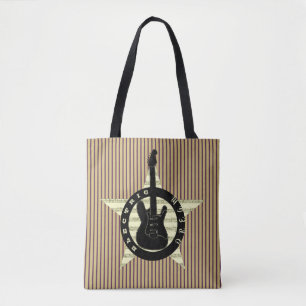 Bolsa Tote Guitarra de Sonho Elétrico Estrela do Rock Música