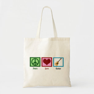 Bolsa Tote Guitarra do amor da paz