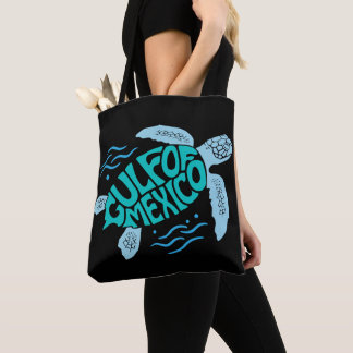 Bolsa Tote Gulf of Mexico Sea Turtle Typography