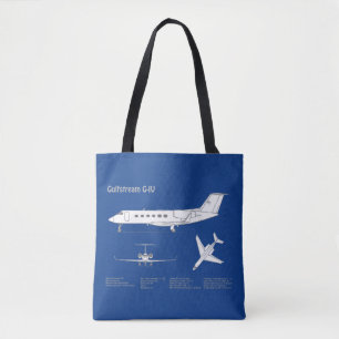 Bolsa Tote Gulfstream G-IV - Planos de Impressão Bluetooth de