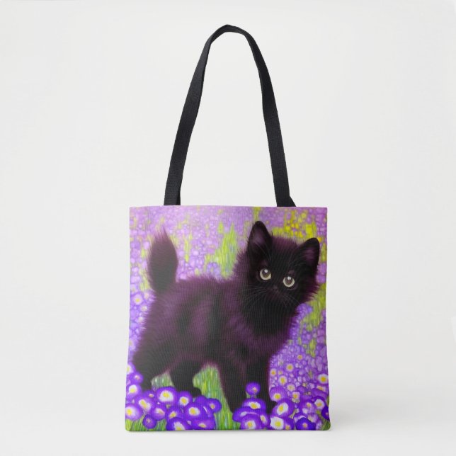 Bolsa Tote Gustav Klimt Black Kitten (Frente)