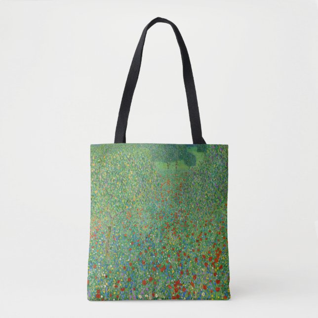 Bolsa Tote Gustav Klimt - Campo Poppy (Frente)