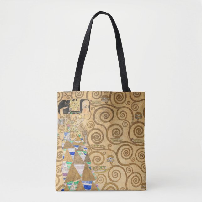 Bolsa Tote Gustav Klimt - Expectativa, Frieze Stoclet (Frente)