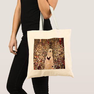 Bolsa Tote Gustav Klimt Garden Path Com Galinhas, Tonturas Te