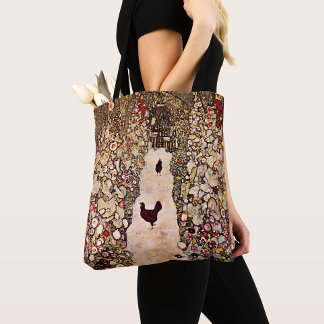 Bolsa Tote Gustav Klimt Garden Path Painting, Art Nouveau
