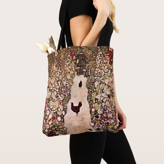 Bolsa Tote Gustav Klimt Garden Path Painting, Art Nouveau (Criador carregado)