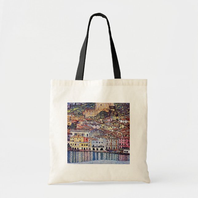 Bolsa Tote Gustav Klimt - Malcesina no lago Garda Itália (Frente)