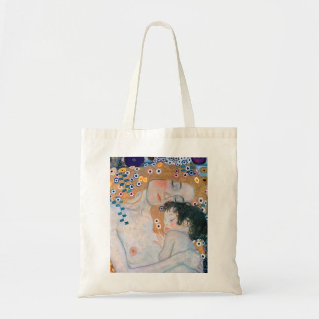 Bolsa Tote Gustav Klimt - Mother and Child (Frente)