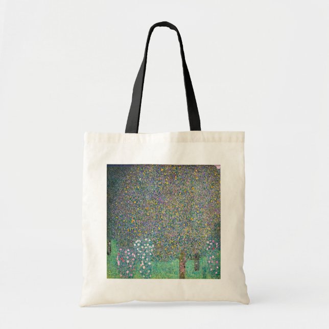 Bolsa Tote Gustav Klimt - Rosebushes debaixo das Árvores (Frente)