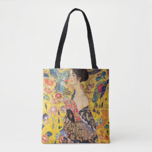 Bolsa Tote Gustav Klimt - Senhora com ventilador