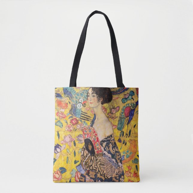 Bolsa Tote Gustav Klimt - Senhora com ventilador (Frente)