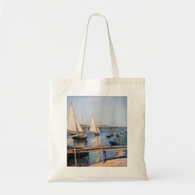 Bolsa Tote Gustave Caillebotte - Barcos à vela em Argenteuil (Frente)