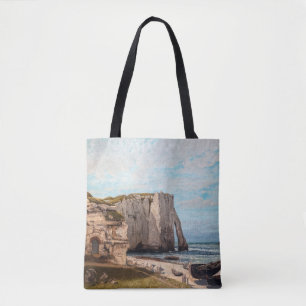 Bolsa Tote Gustave Courbet - Cliff no Etretat após a tempesta