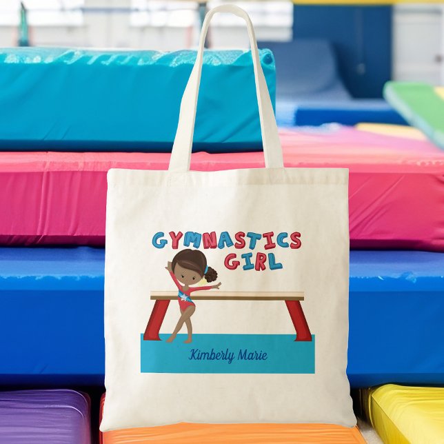 Bolsa Tote Gymnast Girl, uma ginástica de lindas mulheres da  (Criador carregado)