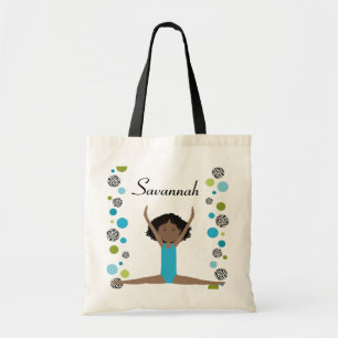 Bolsa Tote Gymnast pequeno no Aqua e no verde