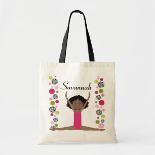 Bolsa Tote Gymnast pequeno no rosa e no verde