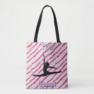 Bolsa Tote Gymnastics White Peppermint Candy Sprinkle Rosa