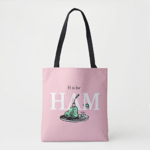 Bolsa Tote "H é para HAM"   Design de Alfabeto