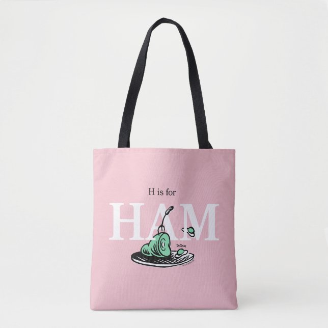 Bolsa Tote "H é para HAM" | Design de Alfabeto (Frente)
