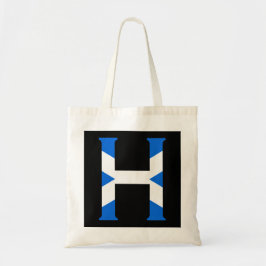 Bolsa Tote H Monograma sobreposto à Scottish Flag btcn