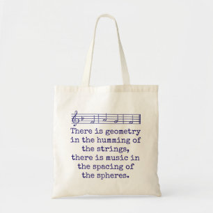 Bolsa Tote Há Geometria no Humming - Citação Musical