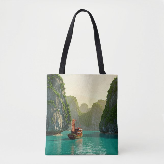 Bolsa Tote Ha Long Bay Viagem do Vietnam (Frente)