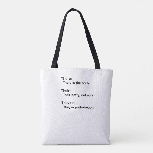 Bolsa Tote Há Seu Deles Eles São Gramática (Verso)
