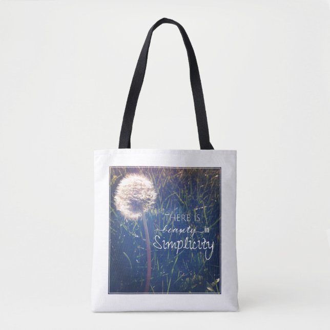 Bolsa Tote Há uma beleza na simplicidade (Frente)