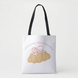 Bolsa Tote Had a Panic Attack for Breakfast Cute Croissant