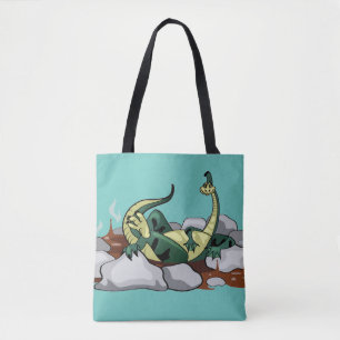 Bolsa Tote Hadrosaurus Relaxando Em Uma Jacuzzi.