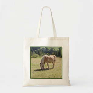 Bolsa Tote Haflinger Palomino Pony no Verão Pasture Foto