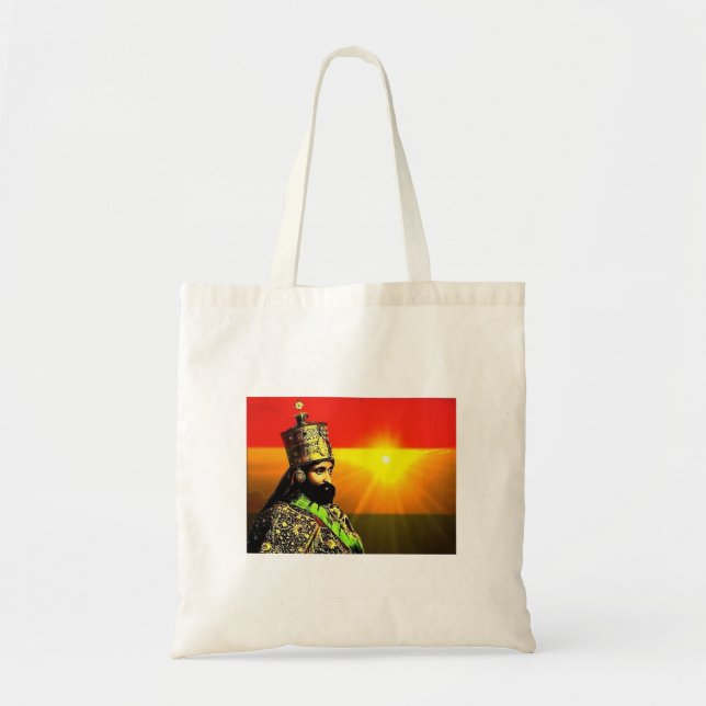 Bolsa Tote Haile Selassie Empire of Ethiopia Rastafari Bag (Frente)