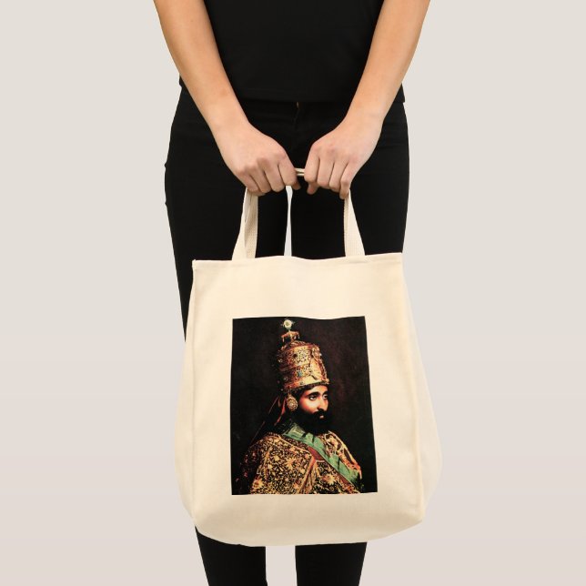 Bolsa Tote Haile Selassie Empire of Ethiopia Rastafari Bag (Frente (produto))