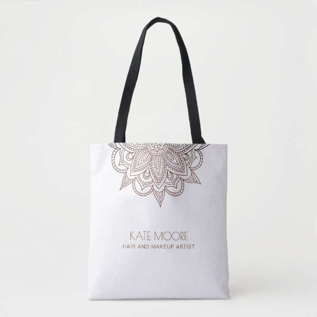 Bolsa Tote Hair Makeup Artist Mandala Lace (Frente)