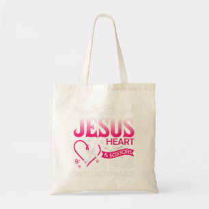 Bolsa Tote Hairdresser Jesus Na Estilhista De Tesoura Do Cora